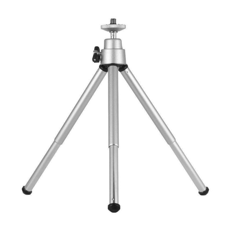 Base Silver Mini Tripod Digital Accessories Portable Camera Stand Micro Compact Lightweight_voghion.com