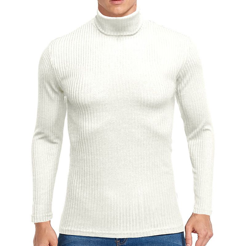 Maglione da uomo a maniche lunghe con collo alto, di qualità imbattibile, per autunno e inverno_voghion.com