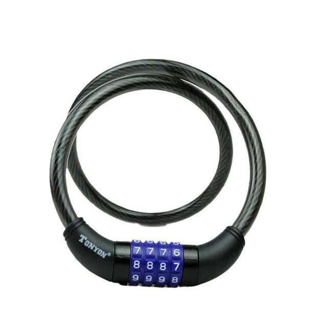 Riding Wire Four digit 0.8-meter Bicycle Password Lock_voghion.com