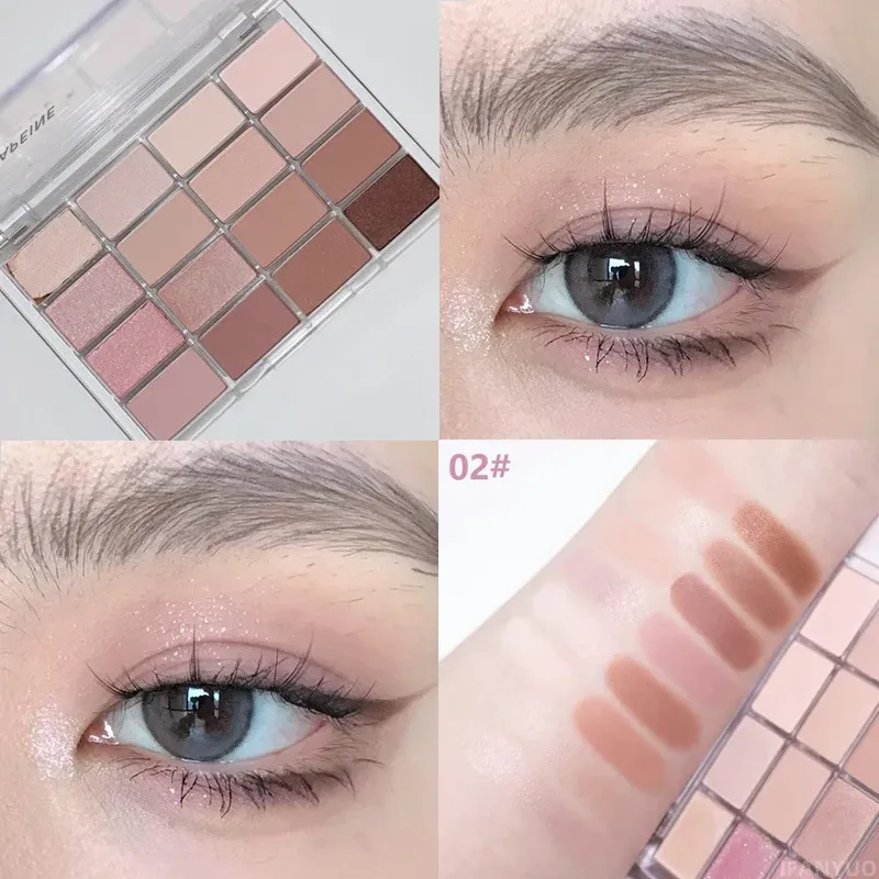 20 Farben Lidschatten-Palette mit geringer Sättigung, matt, wasserfest, braun/rosa, lang anhaltendes Augen-Make-up, koreanische Kosmetik, neu_voghion.com