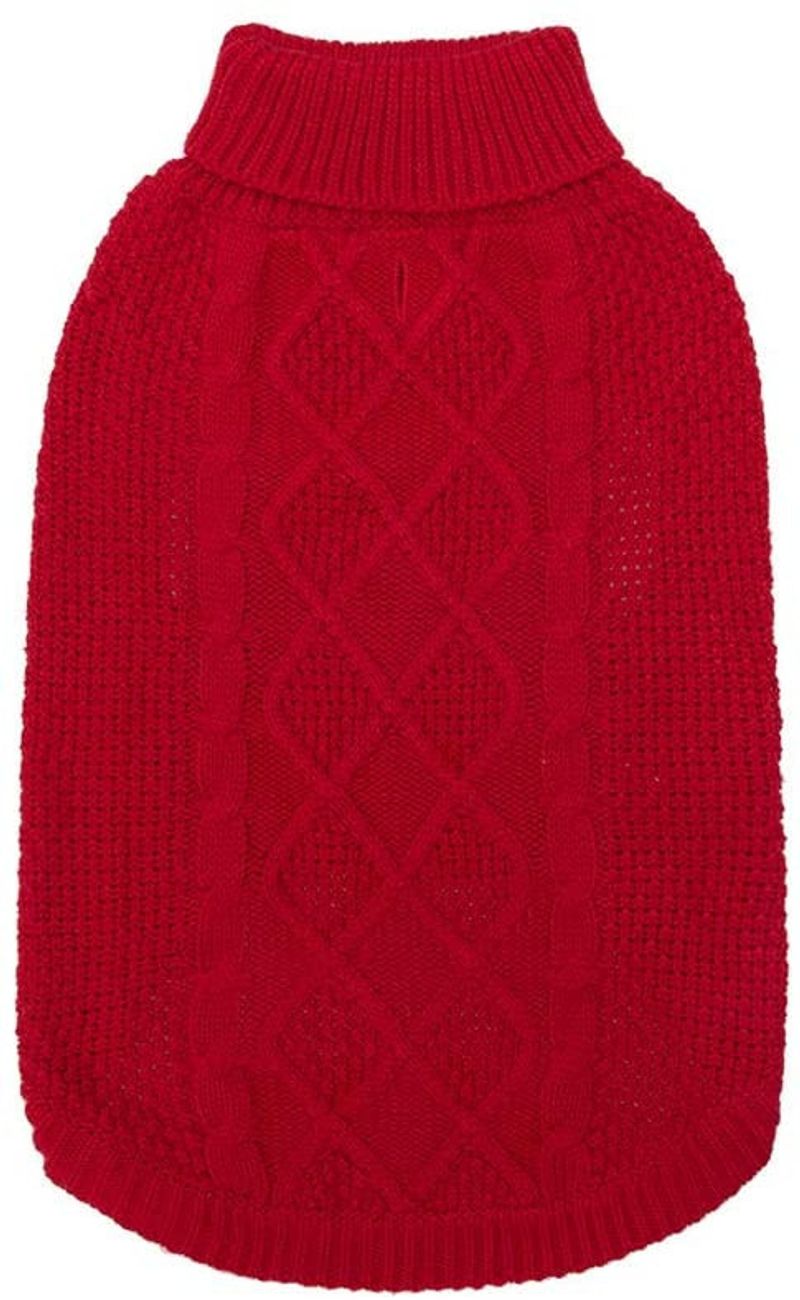 Nouvelle tenue d'automne et d'hiver pour chien et chat, pull tricoté à deux pattes avec col haut et corde torsadée pour petits et moyens chiens_voghion.com