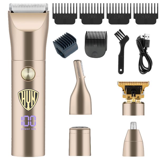 New 5-in-1 hair clipper with full body waterproof digital display eyebrow nose trimmer, shaver set_voghion.com