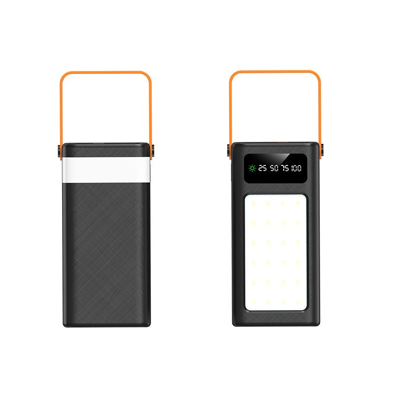 Power Bank 120W Fast Charging Solar Outdoor Camping Light With Built In Wire Large Capacity Portable Mobile Power Bank_voghion.com
