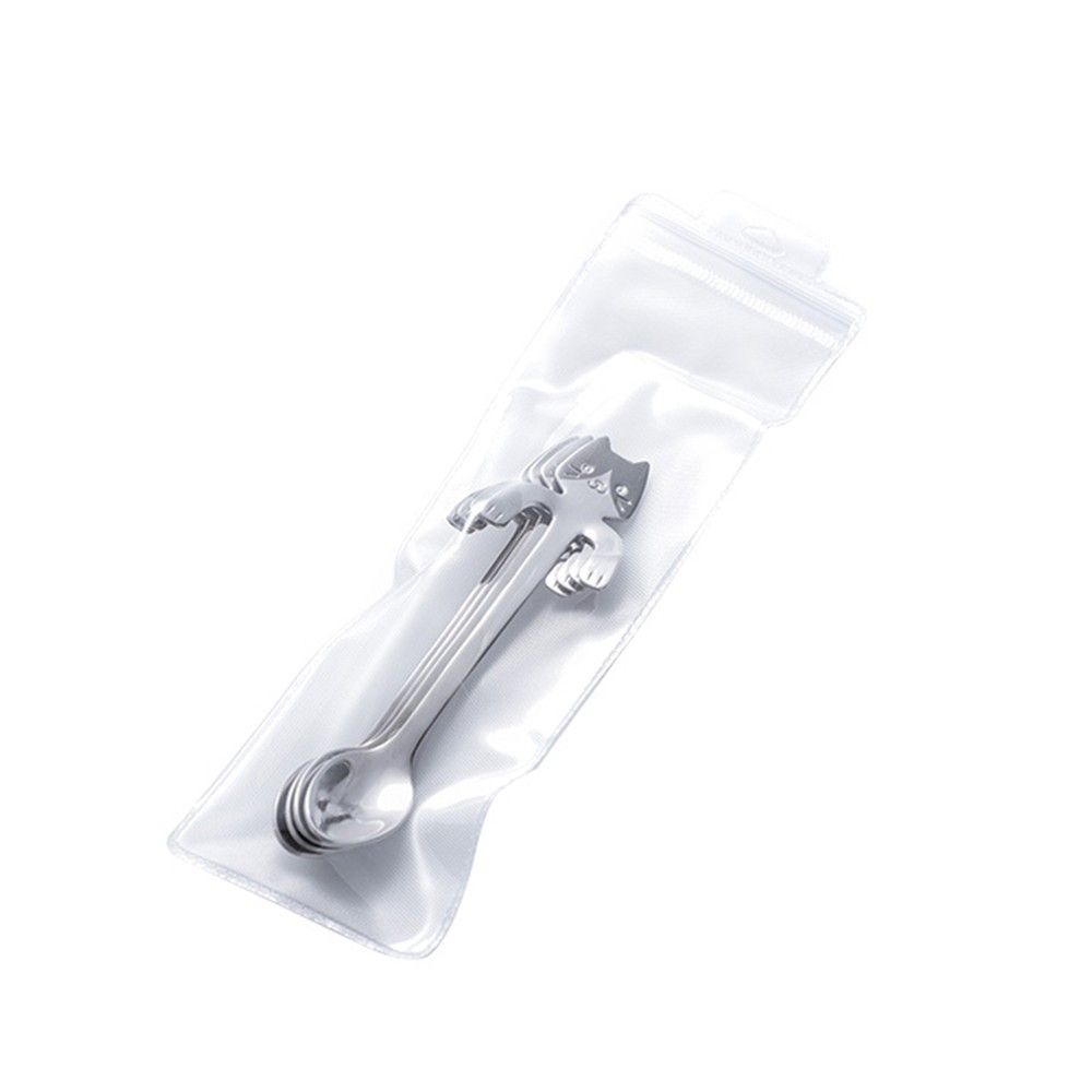 Cucchiaini da caffè e tè in acciaio inox a forma di gatto, 10 pezzi, eleganti utensili da cucina, tutto per la casa e la cucina_voghion.com