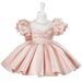 Girl's Pink Princess Performance Gown - Elegant Dress For Piano Recitals & Special Events_voghion.com