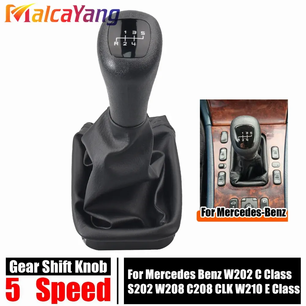 High quality Manual 5 6 Speed Gear Shift Knob Lever Handle For Mercedes Benz W202 C Class S202 W208 C208 CLK W210 E_voghion.com
