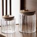 Airtight Glass Tea Storage Canister With Hammered Texture - Large Kitchen Container (BPA-Free Moisture-Proof 1000ml Capacity)_voghion.com