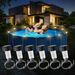 6 paquetes de marcos de luces solares para piscinas en el suelo para piscinas al aire libre, accesorios decorativos para vallas de piscinas, luces LED impermeables_voghion.com