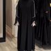 Luxuriöses Maxikleid im orientalischen Stil – Elegante, lockere Damentunika mit Netzverzierung (Schwarz, S/M/L/XL/XXL)_voghion.com