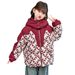 Kids Winter Hooded Jacket With Soft Polyester Filling, Warm & Stylish Outerwear For Girls, Short Puffer Coat With Color Block Design (Black/Red)_voghion.com