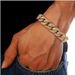 Hip Hop Men's Diamond-Encrusted Cuban Hiphop Cool Clubbing Nightclub Punk Gold Bracelet Jewelry_voghion.com