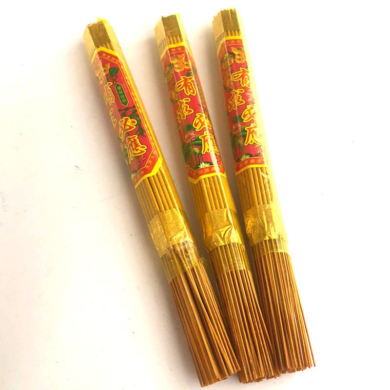 Bamboo Stick Yellow Red Ancestor Wealth God Qingming Tomb Sweeping Paper Money Grave Worship Incense_voghion.com