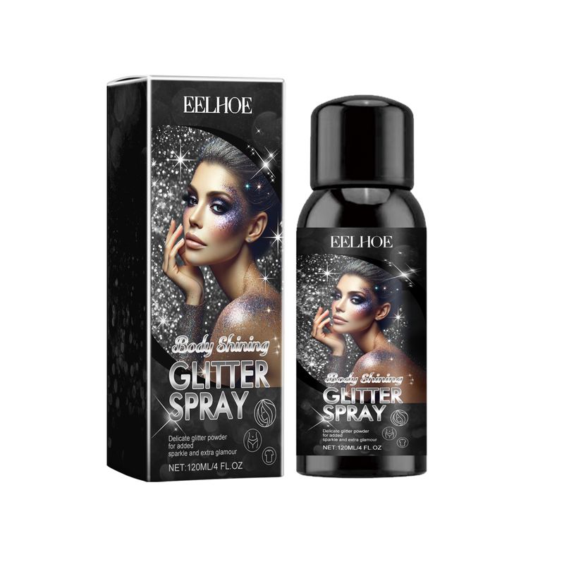 Eelhoe Stage Makeup Glitter Spray, Highlighter Spray Natural Stereo Long-Lasting Brightening Glitter_voghion.com