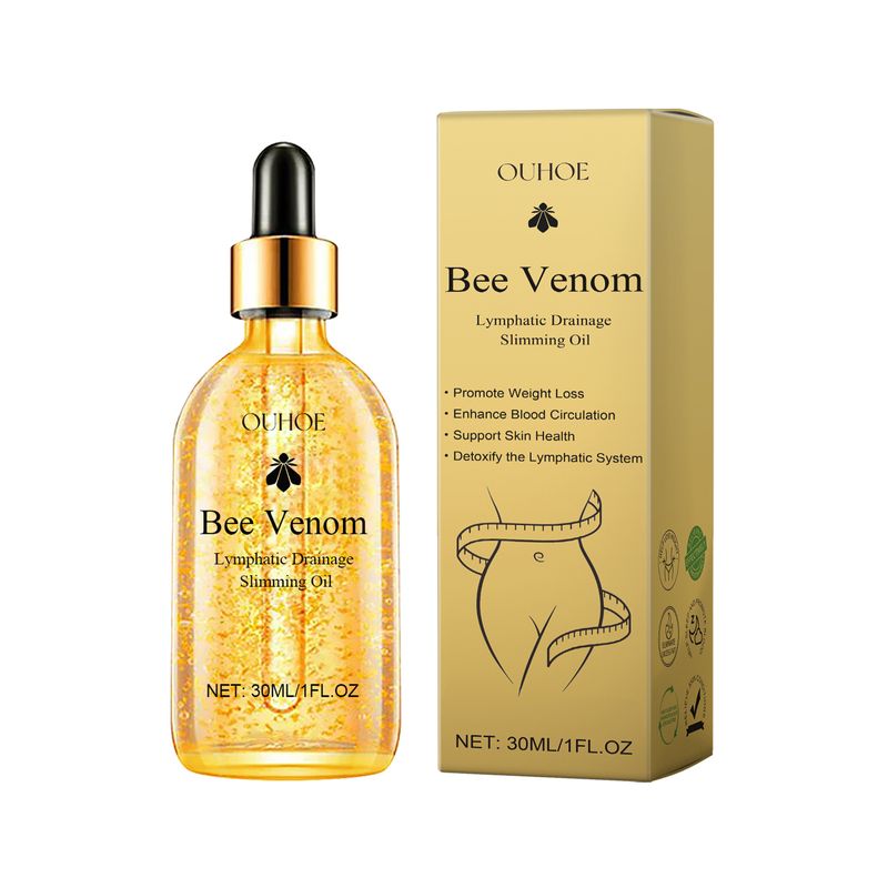 OUHOE Bee Venom Body Massage Whole Shapes Slimens Exibe o corpo e firma o óleo de cuidado abdominal_voghion.com