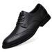 Chaussures en cuir pour hommes, chaussures habillées en cuir gravé, style chaussures de travail décontractées, grandes tailles pour hommes_voghion.com