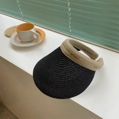 Heißer Verkauf Heißer Verkauf für Frau Bast Stroh Sonnencreme Leere Top Stirnband Weibliche Sonnenschirm Kappe Strand Hut_voghion.com