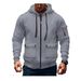 Autumn And Winter Men's Hooded Pocket Zipper Casual Plus Velvet Sweater Solid Color Jacket_voghion.com