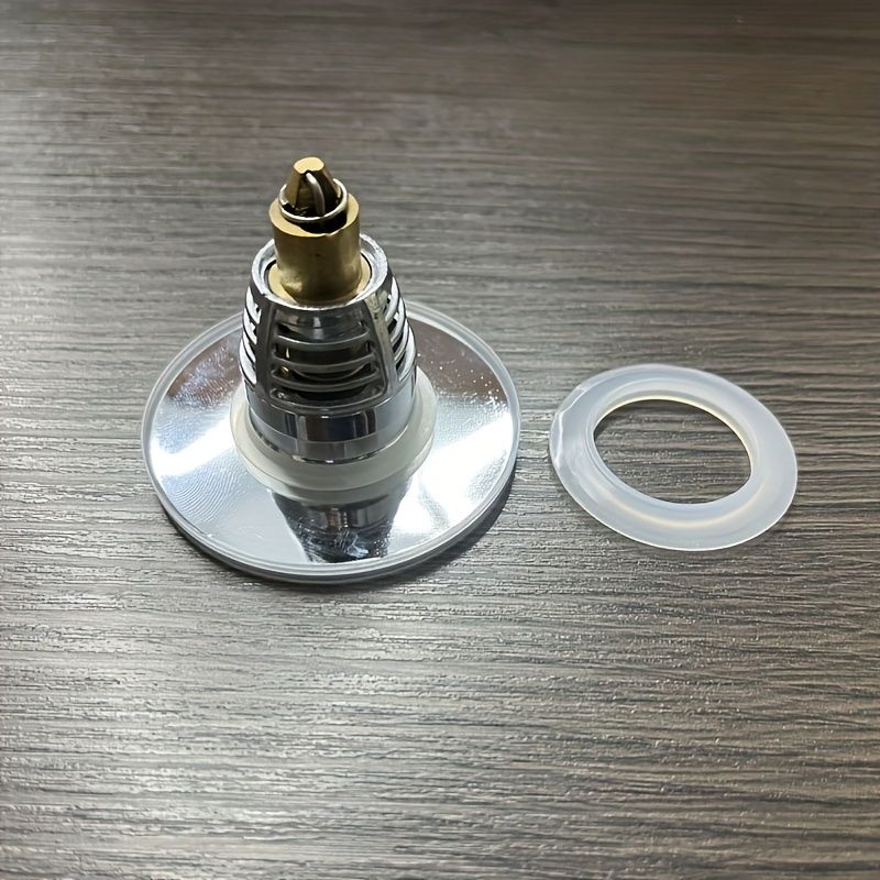 1 bouchon pour canalisation d'évier de salle de bain, filtre universel en acier inoxydable pour bouchon de vidange à rebond pour lavabo de type poussoir de 1,06 à 1,65 pouces, filtre d'évier chromé Pop Up_voghion.com