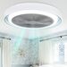 Glitzerlife Deckenventilator Mit Licht Und Fernbedienung 43W Leise LED Deckenleuchte Dimmbar_voghion.com