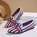 Slim Pointed Toe Plus Size Flat For Women 2025 Fashion Slip-On Bowknot Casual Breathable Color Block Shoes_voghion.com
