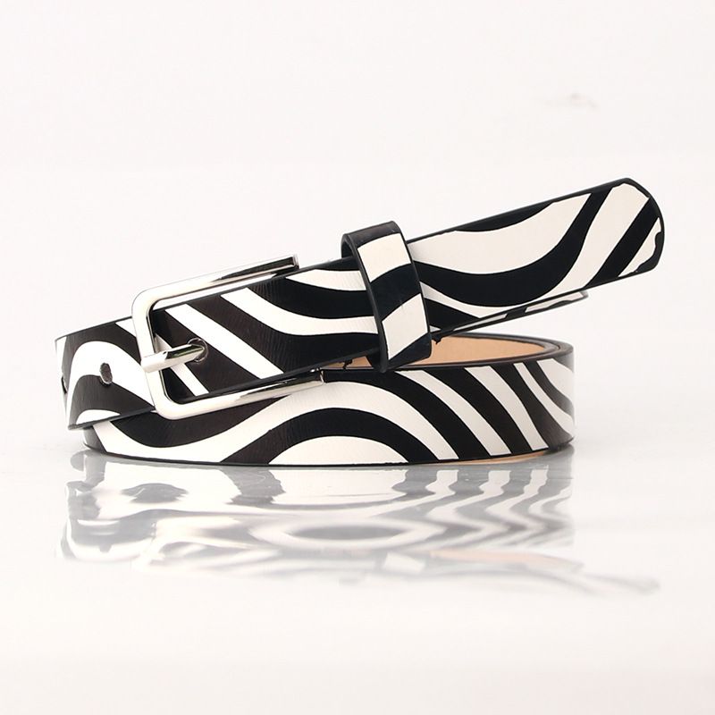 New women's belt, personalized animal print, fashionable and versatile decorative belt, thin clothing, jeans _voghion.com