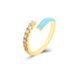 Damenschmuck Mikro-Intarsien Zirkon Doppelschicht Farbe Tropföl Offener Ring Weibliches Nischendesign Emaille Tropfkleber Gold Kupfer Ring_voghion.com