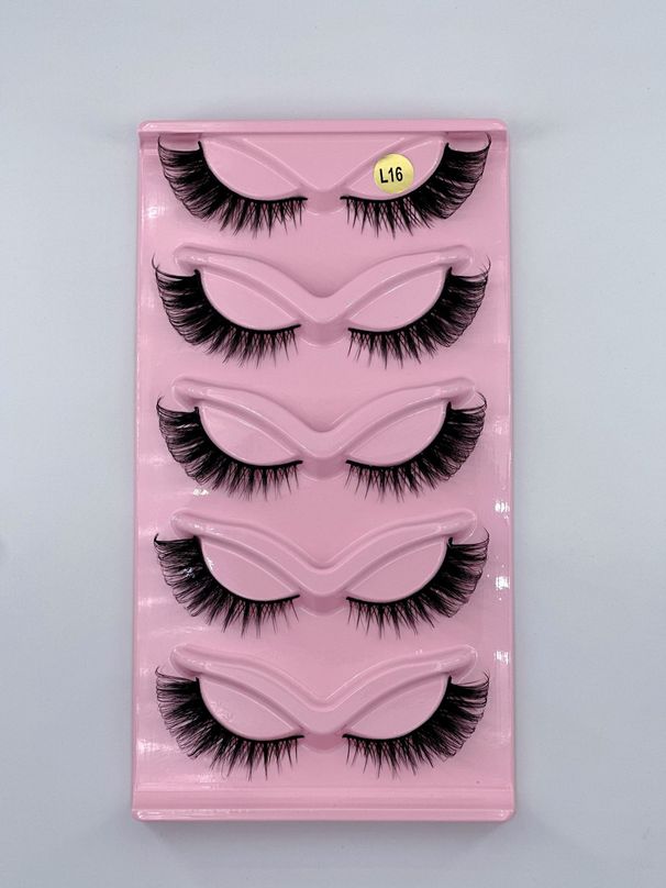 Russian Volume False Eyelashes - Dramatic Curl & Fluffy Cat Eye Effect (Extra Wispy, Bold Lash Lift Look_voghion.com