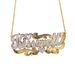 Collana con nome personalizzato pronta all'uso, gioielli personalizzati in oro bicolore, collane in acciaio inossidabile, doppia piastra, regalo con targhetta 3D_voghion.com