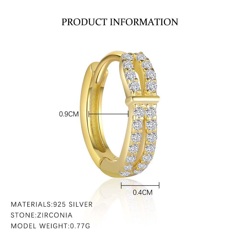 Orecchini da donna in argento sterling S925, semplici e alla moda, quadrati, leggeri e di lusso, con design a nicchia tempestato di diamanti._voghion.com