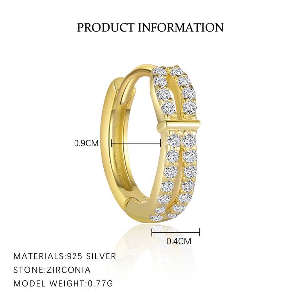 Orecchini da donna in argento sterling S925, semplici e alla moda, quadrati, leggeri e di lusso, con design a nicchia tempestato di diamanti._voghion.com