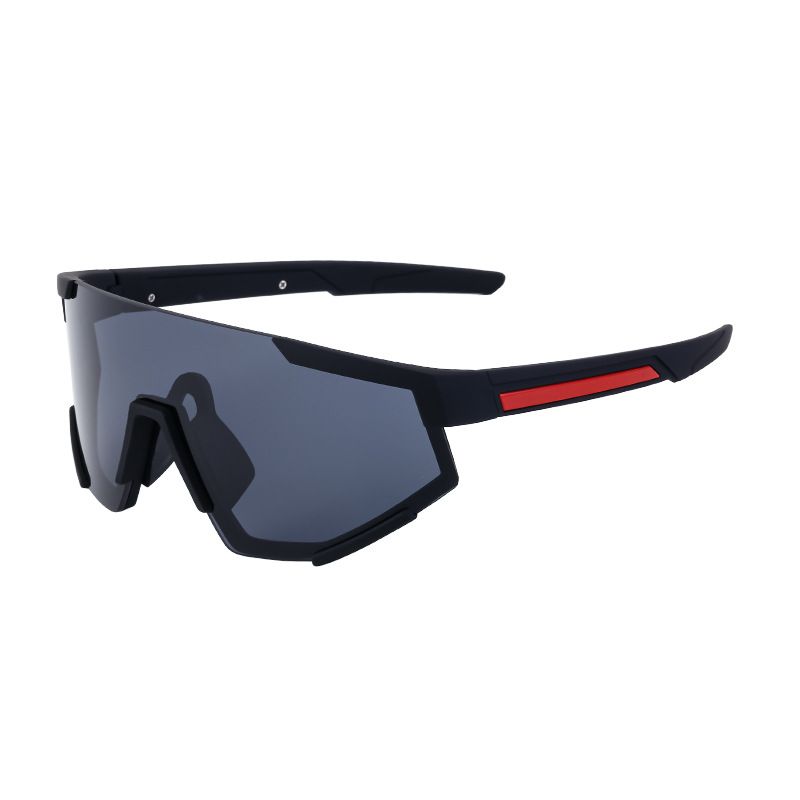 Novos óculos de sol de armação grande de uma peça da moda masculina, óculos de sol deslumbrantes para esportes ao ar livre_voghion.com