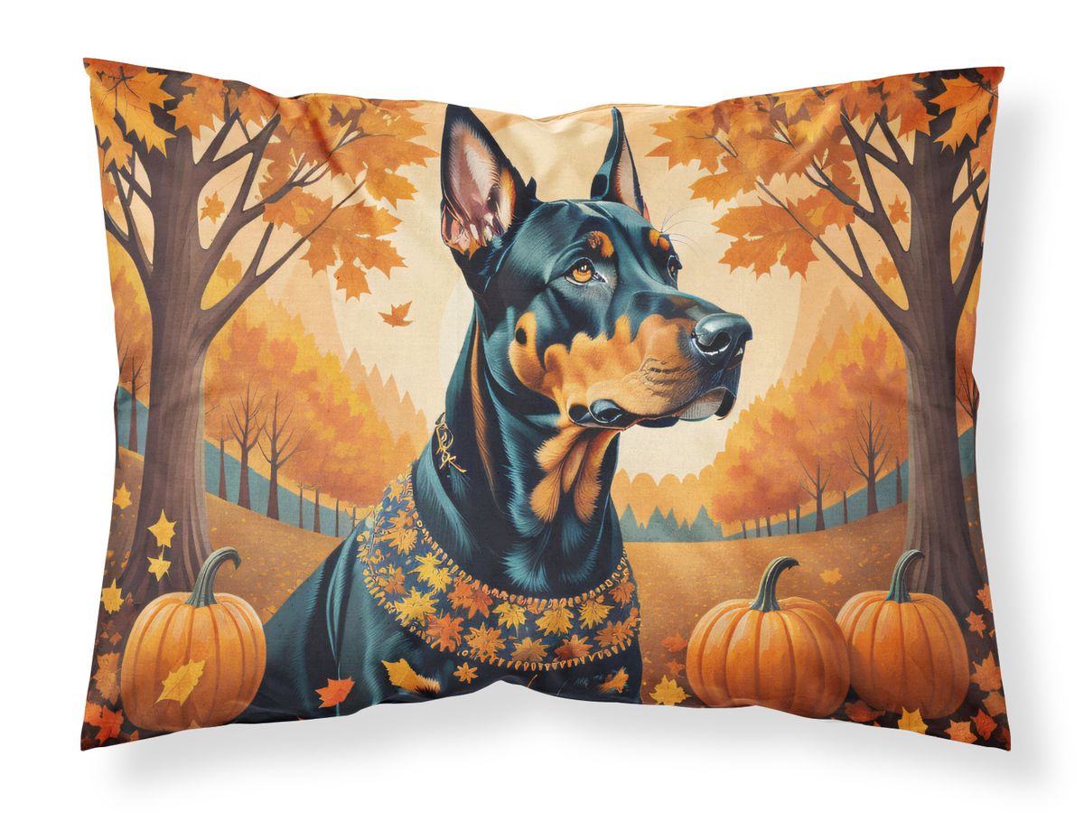 Doberman Pinscher Fall Standard Pillowcase Lightweight Super Soft Easy Care Decorative Artwork Pillowcase, Standard_voghion.com