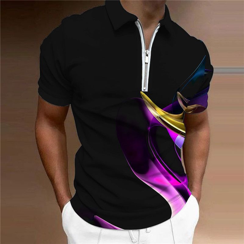 Herren-Poloshirt, modisches Signature-Golf-T-Shirt, hochwertige Baumwolle, kurzärmelig, Business-Casual-Designerkleidung_voghion.com