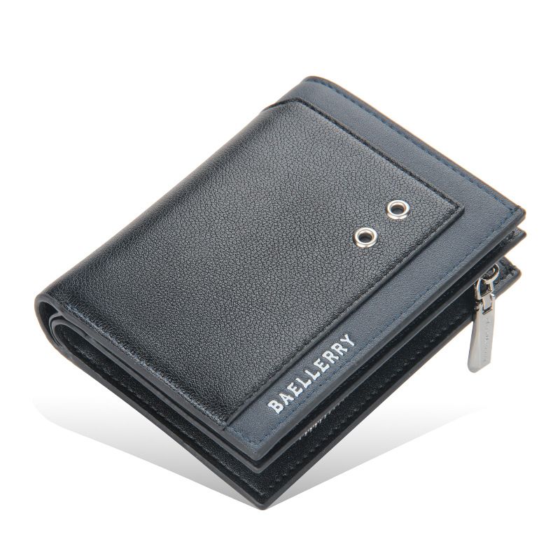 Portafoglio da uomo corto Baellerry business fibbia porta carte con cerniera portamonete verticale vendita calda_voghion.com