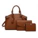 Set di borse tote 3 in 1 moderne per donna: borsa a tracolla e a spalla in pelle PU di grande capacità con tracolla staccabile, elegante borsa coordinata madre-figlia_voghion.com