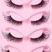 New Fox Eye Transparent Stem False Eyelashes 5 Pairs Stage Decoration Eyelash Eyelashes_voghion.com