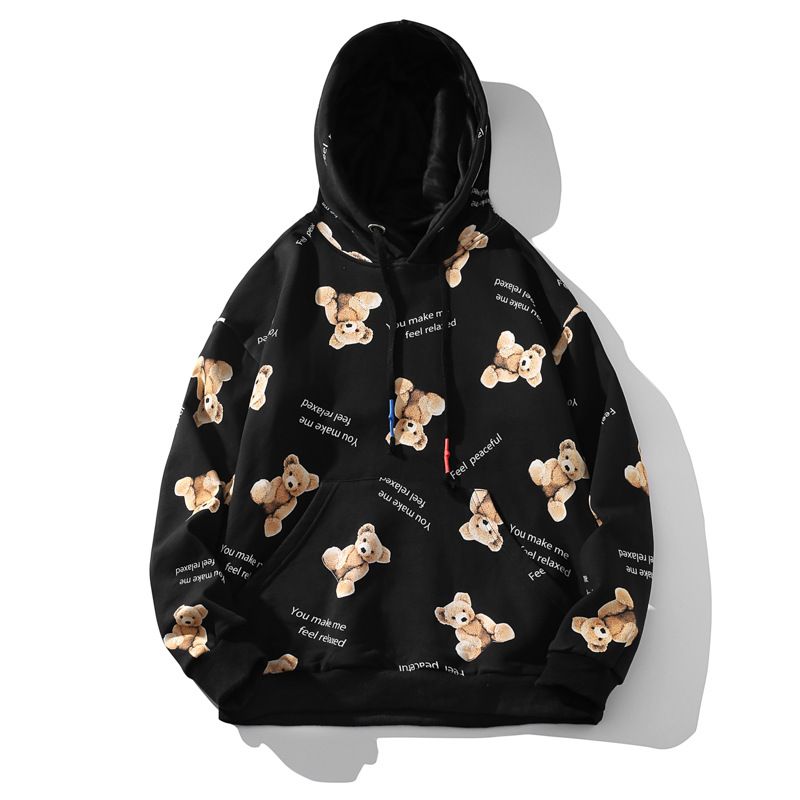 Abbigliamento da uomo Felpa con cappuccio vintage Felpa con cappuccio da uomo Autunno/Inverno Street Ruffian Cappotto ampio_voghion.com