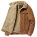 Men's Clothing Corduroy Jacket With Fleece Lining - Winter Warm Workwear Coat, Retro Style, Multiple Pockets, Loose Fit, Khaki/Grey/Black/Coffee_voghion.com