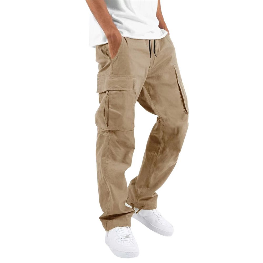 Herrenbekleidung Overalls Kordelzug Multi-Pocket Casual Pants_voghion.com
