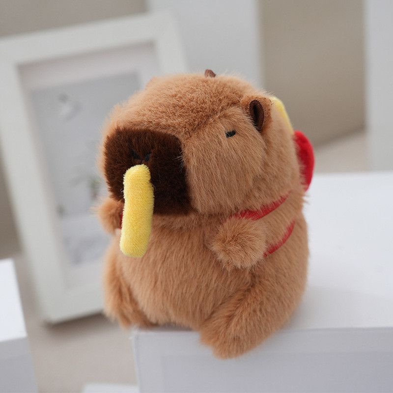 Plush Toy Adorable Capybara Keychain Soft And Cuddly Water Capybara Doll For Kids_voghion.com