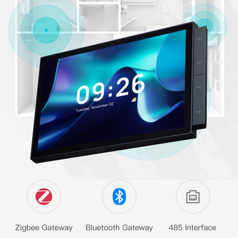 Painel de controle central inteligente Tuya de 10 polegadas com dois gateways Zigbee integrados e um gateway Bluetooth_voghion.com