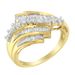 10K Yellow Gold Round and Baguette Diamond-Cut Ring (1/2 Cttw, I-J Color, I1-I2 Clarity)_voghion.com