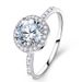 Fashion Geometric Diamond Super Shiny Oval Micro Paved Zircon Index Finger Simple Design Light Luxury Ring_voghion.com