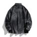 2024 Autumn High-quality Trendy Denim Men's Korean Version Pure Cotton Workwear Style Couple Long Sleeved Shirt Jacket_voghion.com