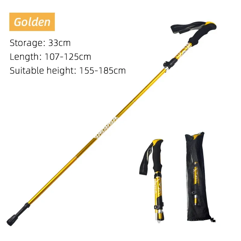 5 Bölümlü Açık Katlanabilir Trekking Baton Kamp Taşınabilir Yürüyüş Bastonu İskandinav Yaşlılar İçin Teleskopik Kolay Çantaya Koyma 1 ADET_voghion.com