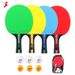 New Colorful Set Four Rackets Six Balls With Bag Training Table Tennis Racket For Men, Women, And Children_voghion.com