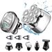 6D Rechargeable Headshaver Waterproof Rotary Razor Beard Nose Hair Trimmer Electric Shaver for Men_voghion.com