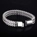 Hip Hop Stainless Steel Front Back Men's Bracelet, Simple And Domineering, Punk High-end Feeling, Cuban Bracelet Trend_voghion.com