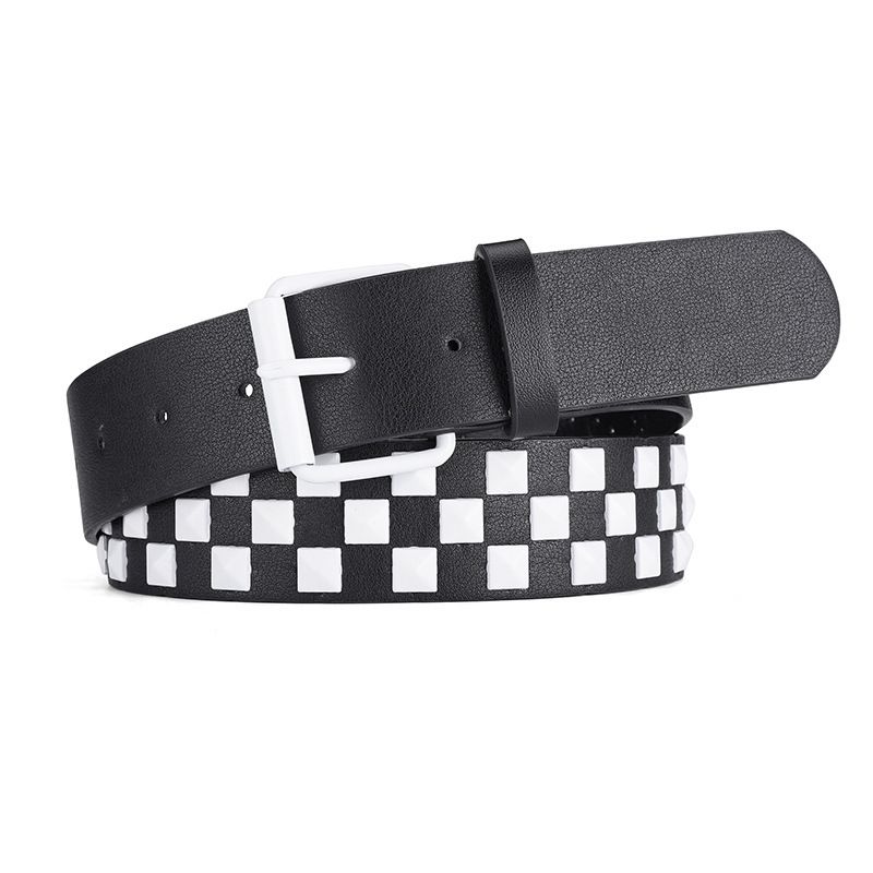 New Men's Rivet Fashion Women's Wide Belt Hip Hop Street Punk Trend Performance Dance_voghion.com