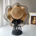 Beach Hat Sunscreen Gauze Hat Women's Summer Straw Hat Bow Big Brim Sun Hat Seaside Sun Hat_voghion.com